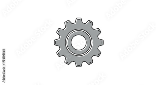 Grey metal gear wheel closeup.