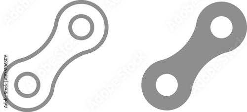 Simple gray chain link icons in two styles