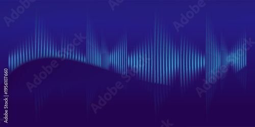 Abstract Digital EQ Music Equalizer. Sound Wave Design Element. Speaking Sound Wave Vector Illustration. Artificial Intelligence AI Assistant Voice Visualization.
