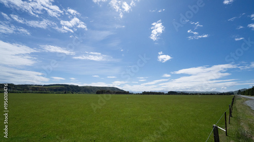Obraz na płótnie Open Green Field in Te Anau, New Zealand