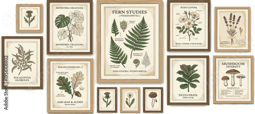 Charming vintage window frame adorned with blooming pastel roses, offering an idyllic view into a picturesque cottage garden with winding paths and lush greenery