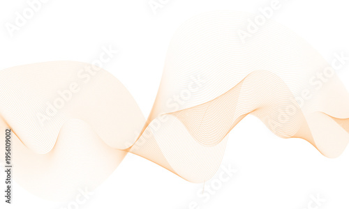 Abstract colorful smooth wave on a white background. Dynamic sound wave. Design element. Vector illustration.