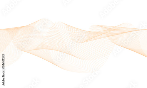 Abstract colorful smooth wave on a white background. Dynamic sound wave. Design element. Vector illustration.