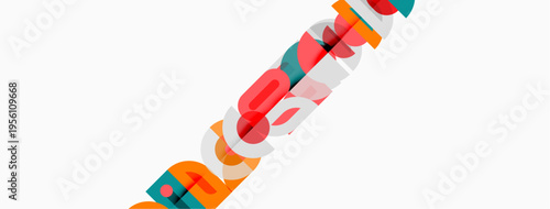 Colorful text spells podcast. Letters overlap, creating dynamic visual impact. Simple design, white background dominates image.