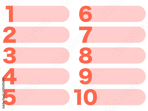 「1」〜「10」数字フレームセット