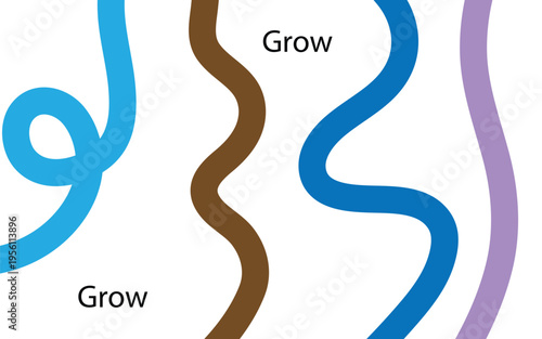 Wavy lines with growth concept