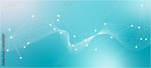 Network connection. Abstract mesh, molecular plexus line and cyberspace. Geometric line, dot on white background. Abstract christmas background