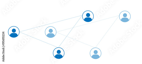 Network background. Connections with points, lines, and people icons. social network concept
