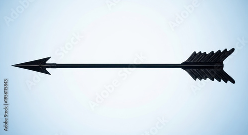 Black arrow on a light background with a minimalist design.
