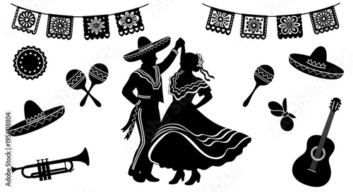 vector illustration of a set of fashion accessories