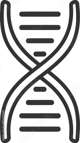 DNA Helix Icon Vector Symbol for Biotechnology and Genetic Research and Medical Science Projects