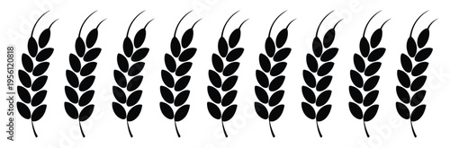 Wheat grain symbol icon, food and agriculture theme