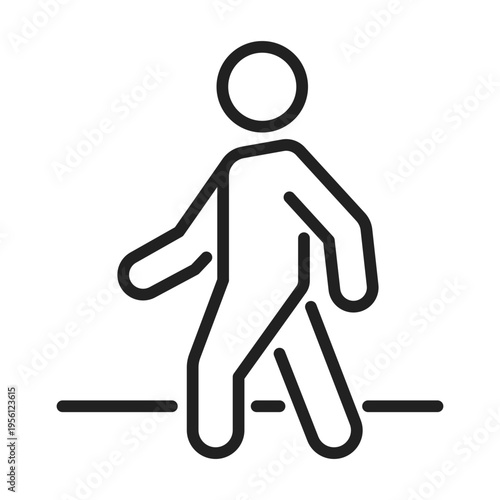 Walking Activity Fitness Line Icon