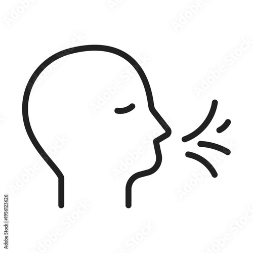 Breathing Exercise Relaxation Line Icon