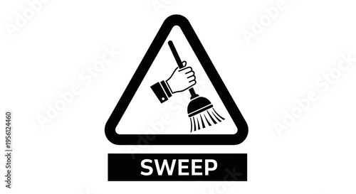 Warning signs indicating caution for road cleaning activities