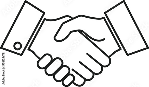 Business partnership handshake agreement between two people