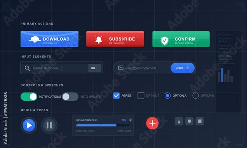 Digital Dashboard UI Components