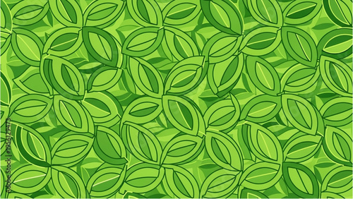 Green leaves pattern fills the entire view from a close-up perspective
