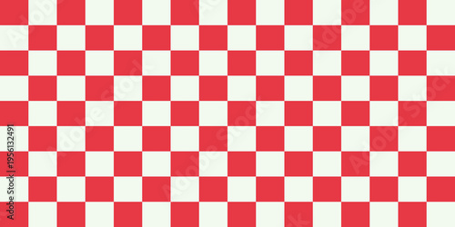 Slika na platnu Timeless red and white seamless checkered pattern