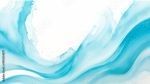 Abstract blue wave background with smooth flowing lines and light water pattern design for modern business and web use