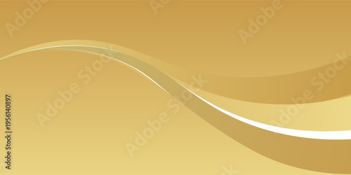 Elegant Gold Abstract Wave Background With Smooth Curves For Modern Business And Luxury Designs