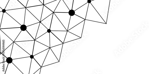 Abstract Low Polygon Color Generative Art background illustration. New technology texture, abstract geometric abstract shapes. Low Poly Network Design: Stylized 3D Connection Nodes and Web Structures 