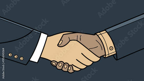 AI Generated Business Robot and Human Collaboration Concept Illustration Set