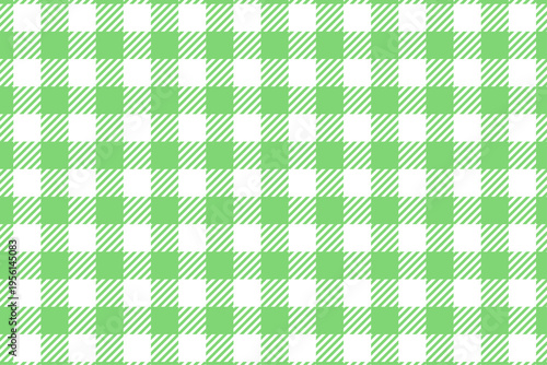 緑色チェック柄パターン背景 シンプルなギンガム風テクスチャ素材
