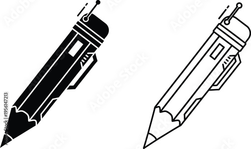 Mechanical pencils and pens Vector
