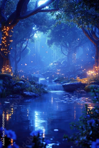 Fairytale Magic Night Forest