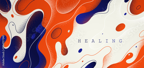 Abstract vector background with curvy fluid shapes, lava lamp curves art wallpaper, smooth lines amorphous watery style, flowing molten shapes.