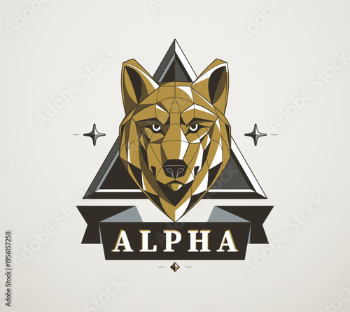 Alpha wolf illustration sym...