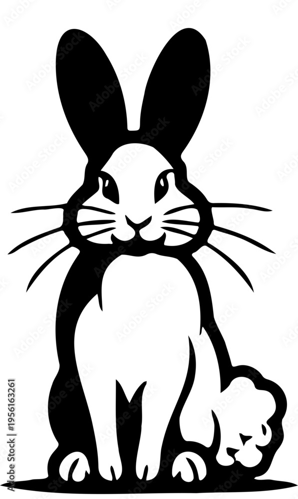 Fototapeta premium vector illustration of a rabbit