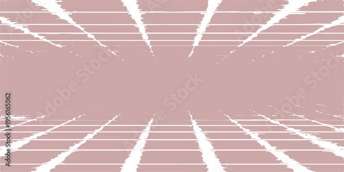 Abstract white lines curve across a red athletic racetrack surface at the stadium start to create a vector background for a sports competition