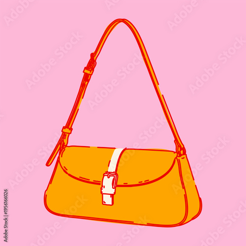 Minimalist Fashion Bag with Strap and Buckle Design