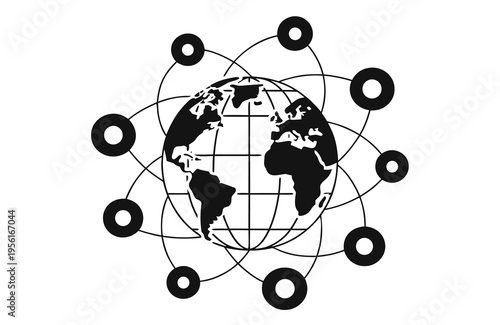abstract digital cloud formed by binary code and data nodes for cybersecurity and cloud storage technology background design