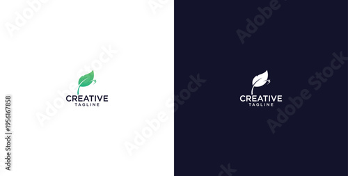 modern energy logo design, positive solution, icon, vector, premium.