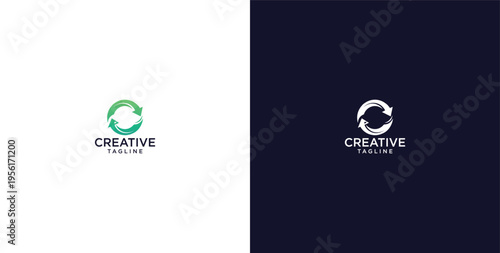 modern energy logo design, positive solution, icon, vector, premium.
