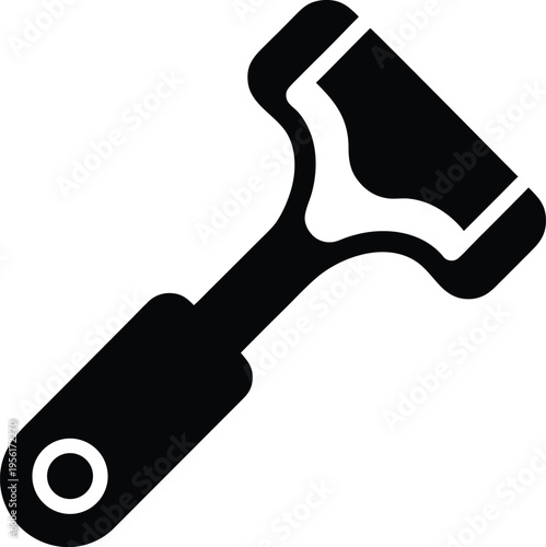 a reflex hammer with rubber head the entire image silhouette vector illustration on transparent background