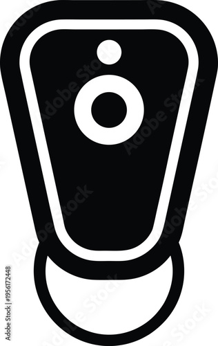 a plb personal locator beacon with button the entire image silhouette vector illustration on transparent background