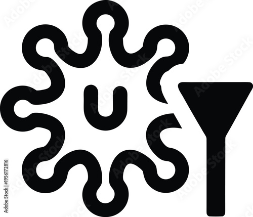 a light trap with uv bulb and funnel the entire image silhouette vector illustration on transparent background