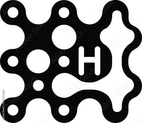 a hydrogen tank with rounded ends and valve the entire image silhouette vector illustration on transparent background