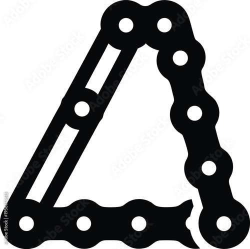 a folding saw with replaceable blade the entire image silhouette vector illustration on transparent background