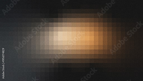 Konstfotografi A minimalist abstract background featuring overlapping rectangular grid layers, warm beige-to-dark brown gradient transitions, and a subtle grainy noise texture