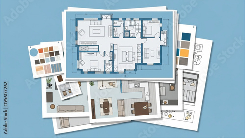 Interior designers showcase various room layout plans and color schemes