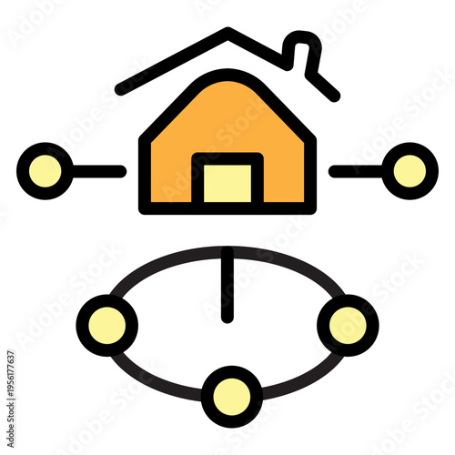 Metaverse Home Vector Filled Icon Design