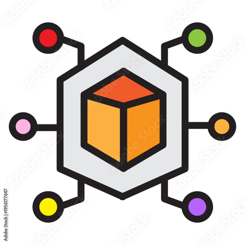 NFT Token Vector Filled Icon Design