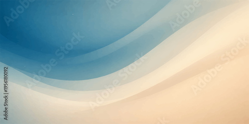 Abstract blue wave landscape with sand and dunes