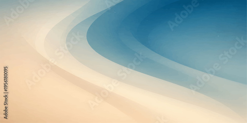 Blue waves flowing over sandy desert dunes