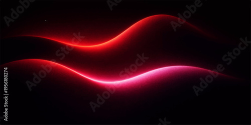 Abstract glowing red background featuring dynamic motion lines and soft fractal waves of energy on a smooth silk texture for a modern wallpaper design